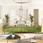 Two-seater sofa bed with two light green velvet cushions by vidaXL, Sofas - Ref: Foro24-337585, Price: 291,78 €, Discount: %