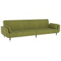 Two-seater sofa bed with two light green velvet cushions by vidaXL, Sofas - Ref: Foro24-337585, Price: 291,78 €, Discount: %