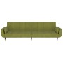 Two-seater sofa bed with two light green velvet cushions by vidaXL, Sofas - Ref: Foro24-337585, Price: 291,78 €, Discount: %