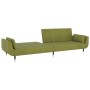 Two-seater sofa bed with two light green velvet cushions by vidaXL, Sofas - Ref: Foro24-337585, Price: 291,78 €, Discount: %