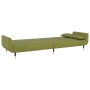 Two-seater sofa bed with two light green velvet cushions by vidaXL, Sofas - Ref: Foro24-337585, Price: 291,78 €, Discount: %