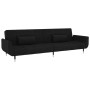 Sofá cama de 2 plazas con dos almohadas terciopelo negro de vidaXL, Sofás - Ref: Foro24-337588, Precio: 376,70 €, Descuento: %