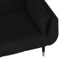 Sofá cama de 2 plazas con dos almohadas terciopelo negro de vidaXL, Sofás - Ref: Foro24-337588, Precio: 376,70 €, Descuento: %