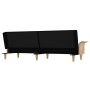 Sofá cama con reposabrazos tela negro de vidaXL, Sofás - Ref: Foro24-351845, Precio: 267,56 €, Descuento: %