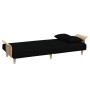 Sofá cama con reposabrazos tela negro de vidaXL, Sofás - Ref: Foro24-351845, Precio: 267,56 €, Descuento: %