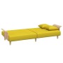 Sofá cama con reposabrazos tela amarillo claro de vidaXL, Sofás - Ref: Foro24-351847, Precio: 236,06 €, Descuento: %