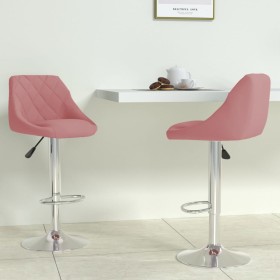 Pink velvet kitchen stool 2 units by vidaXL, Kitchen stools - Ref: Foro24-335310, Price: 145,05 €, Discount: %