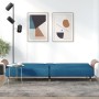 Schlafsofa mit Getränkehalter aus blauem Samt von vidaXL, Sofas - Ref: Foro24-351849, Preis: 318,91 €, Rabatt: %