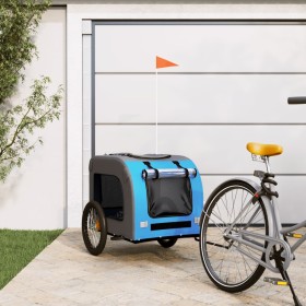 Pet Bicycle Trailer Iron Oxford Cloth Blue Gray by vidaXL, pet strollers - Ref: Foro24-93841, Price: 119,99 €, Discount: %