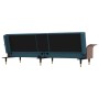 Schlafsofa mit Getränkehalter aus blauem Samt von vidaXL, Sofas - Ref: Foro24-351849, Preis: 318,91 €, Rabatt: %