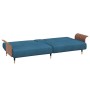 Sofá cama con portavasos terciopelo azul de vidaXL, Sofás - Ref: Foro24-351849, Precio: 318,91 €, Descuento: %