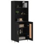 Aparador alto madera contrachapada negro 69,5x34x180 cm de vidaXL, Aparadores - Ref: Foro24-3189934, Precio: 134,53 €, Descue...