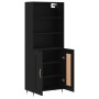 Aparador alto madera contrachapada negro 69,5x34x180 cm de vidaXL, Aparadores - Ref: Foro24-3189934, Precio: 134,53 €, Descue...