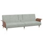 Hellgraues Samtschlafsofa mit Getränkehalter von vidaXL, Sofas - Ref: Foro24-351850, Preis: 288,71 €, Rabatt: %