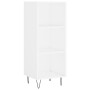 Aparador alto contrachapada blanco brillante 34,5x32,5x180 cm de vidaXL, Aparadores - Ref: Foro24-3189823, Precio: 82,96 €, D...