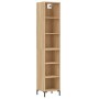 Aparador de madera contrachapada color roble 34,5x32,5x180 cm de vidaXL, Aparadores - Ref: Foro24-3189832, Precio: 82,84 €, D...