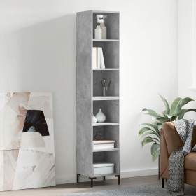 Concrete gray plywood sideboard 34.5x32.5x180 cm by vidaXL, Sideboards - Ref: Foro24-3189833, Price: 87,99 €, Discount: %