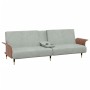 Sofá cama con portavasos terciopelo gris claro de vidaXL, Sofás - Ref: Foro24-351850, Precio: 288,71 €, Descuento: %