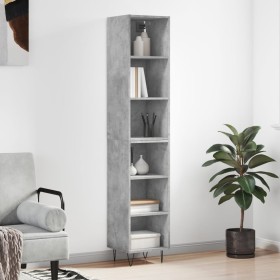 Concrete gray plywood sideboard 34.5x32.5x180 cm by vidaXL, Sideboards - Ref: Foro24-3189825, Price: 85,15 €, Discount: %