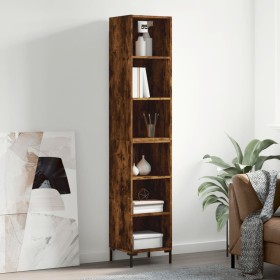 Tall smoked oak plywood sideboard 34.5x32.5x180 cm by vidaXL, Sideboards - Ref: Foro24-3189834, Price: 76,45 €, Discount: %