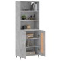 Aparador alto madera contrachapada gris hormigón 69,5x34x180 cm de vidaXL, Aparadores - Ref: Foro24-3189937, Precio: 122,31 €...