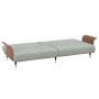 Sofá cama con portavasos terciopelo gris claro de vidaXL, Sofás - Ref: Foro24-351850, Precio: 288,71 €, Descuento: %