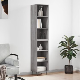 Aparador alto madera contrachapada gris Sonoma 34,5x32,5x180 cm de vidaXL, Aparadores - Ref: Foro24-3189827, Precio: 76,99 €,...