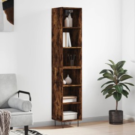 Tall smoked oak veneer sideboard 34.5x32.5x180 cm by vidaXL, Sideboards - Ref: Foro24-3189826, Price: 72,03 €, Discount: %