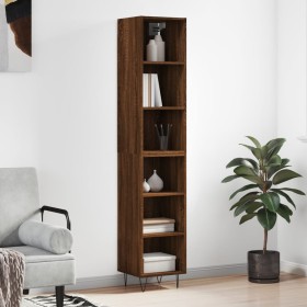 Tall brown oak plywood sideboard 34.5x32.5x180cm by vidaXL, Sideboards - Ref: Foro24-3189828, Price: 76,99 €, Discount: %