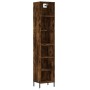 Aparador alto contrachapada roble ahumado 34,5x32,5x180 cm de vidaXL, Aparadores - Ref: Foro24-3189842, Precio: 77,99 €, Desc...