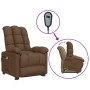 Brown fabric liftable massage chair by vidaXL, Electric massage chairs - Ref: Foro24-3100356, Price: 330,71 €, Discount: %