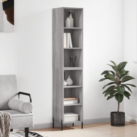 Aparador alto madera contrachapada gris Sonoma 34,5x32,5x180 cm de vidaXL, Aparadores - Ref: Foro24-3189843, Precio: 82,66 €,...