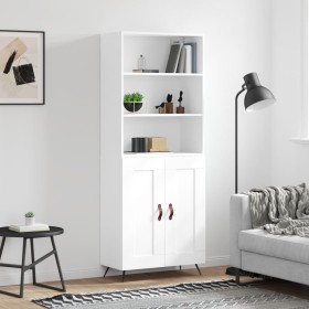 Aparador alto madera contrachapada blanco 69,5x34x180 cm de vidaXL, Aparadores - Ref: Foro24-3189925, Precio: 131,64 €, Descu...