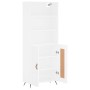 Tall white plywood sideboard 69.5x34x180 cm by vidaXL, Sideboards - Ref: Foro24-3189925, Price: 130,97 €, Discount: %