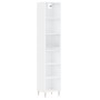 Aparador alto contrachapada blanco brillante 34,5x32,5x180 cm de vidaXL, Aparadores - Ref: Foro24-3189815, Precio: 82,21 €, D...