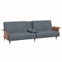 Dunkelgraues Samtschlafsofa mit Getränkehalter von vidaXL, Sofas - Ref: Foro24-351851, Preis: 313,31 €, Rabatt: %