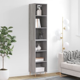 Aparador alto madera contrachapada gris Sonoma 34,5x32,5x180 cm de vidaXL, Aparadores - Ref: Foro24-3189819, Precio: 76,99 €,...