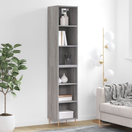 Aparador alto madera contrachapada gris Sonoma 34,5x32,5x180 cm de vidaXL, Aparadores - Ref: Foro24-3189819, Precio: 77,50 €,...