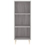 Aparador alto madera contrachapada gris Sonoma 34,5x32,5x180 cm de vidaXL, Aparadores - Ref: Foro24-3189819, Precio: 77,50 €,...