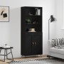 Tall black plywood sideboard 69.5x34x180 cm by vidaXL, Sideboards - Ref: Foro24-3189926, Price: 149,16 €, Discount: %