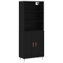 Tall black plywood sideboard 69.5x34x180 cm by vidaXL, Sideboards - Ref: Foro24-3189926, Price: 149,16 €, Discount: %