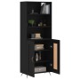 Aparador alto madera contrachapada negro 69,5x34x180 cm de vidaXL, Aparadores - Ref: Foro24-3189926, Precio: 149,16 €, Descue...