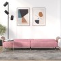 Pink velvet sofa bed with cup holder by vidaXL, Sofas - Ref: Foro24-351853, Price: 303,71 €, Discount: %