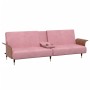 Rosafarbenes Samtschlafsofa mit Getränkehalter von vidaXL, Sofas - Ref: Foro24-351853, Preis: 303,71 €, Rabatt: %