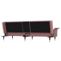 Sofá cama con portavasos terciopelo rosa de vidaXL, Sofás - Ref: Foro24-351853, Precio: 303,71 €, Descuento: %