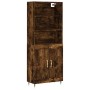 Aparador alto madera contrachapada roble ahumado 69,5x34x180 cm de vidaXL, Aparadores - Ref: Foro24-3189938, Precio: 123,99 €...