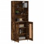 Aparador alto madera contrachapada roble ahumado 69,5x34x180 cm de vidaXL, Aparadores - Ref: Foro24-3189938, Precio: 123,99 €...