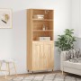 Aparador alto madera contrachapada color roble 69,5x34x180 cm de vidaXL, Aparadores - Ref: Foro24-3189936, Precio: 126,66 €, ...