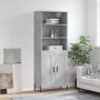 Concrete gray plywood tall sideboard 69.5x34x180 cm by vidaXL, Sideboards - Ref: Foro24-3189969, Price: 131,01 €, Discount: %