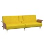 Sofá cama con portavasos terciopelo amarillo de vidaXL, Sofás - Ref: Foro24-351855, Precio: 320,99 €, Descuento: %